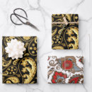 Search for gold paisley wrapping paper Vintage