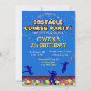 Search for ninja warrior birthday invitations Obstacle course