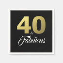 Search for black and gold napkins Forty