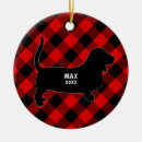 Search for basset hound christmas decor Plaid