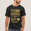 Search for 21st wedding anniversary tshirts Couple
