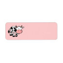 Search for cartoon cow return address labels Pink