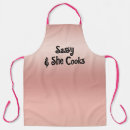 Search for gold and pink aprons Chic
