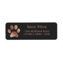 Search for black and rose gold return address labels Elegant