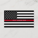 Search for firefighter business cards thin red line
