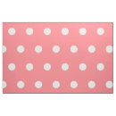 Search for coral and white fabric Polka dots