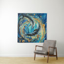 Search for dolphins art Blue