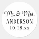Search for mr mrs wedding stickers White