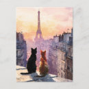 Search for romantic cat postcards Paris