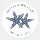 Search for blue starfish wedding stickers Coastal