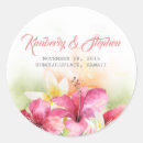 Search for hibiscus wedding stickers Luau