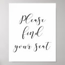 Search for please find your seat wedding signs Modern