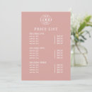 Search for salon templates price lists Customer