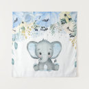 Search for elephant baby shower backdrops Blue