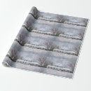 Search for winter scene wrapping paper Snowy christmas scene