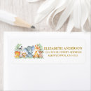 Search for blue giraffe return address labels Gold