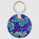 Search for victorian floral round key rings Blue