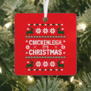 Search for funny chicken christmas tree decorations Festive