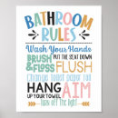 Search for bathroom rules posters Pink