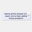 Search for answer is no bumper stickers Answers