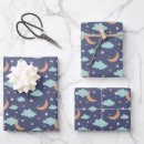 Search for stars and moon wrapping paper For kids