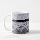 Search for black and white lace mugs Floral