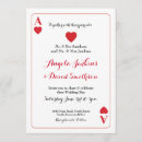 Search for playing card wedding invitations Ace of hearts