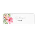 Search for tropical flower return address labels Greenery
