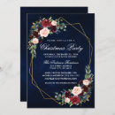 Search for blue and gold christmas invitations Christmas dinner party