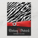 Search for zebra wedding invitations Black