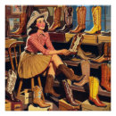 Search for vintage cowgirl posters Western