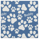 Search for blue dog paw print fabric Animal