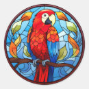 Search for stained glass bird stickers Colorful