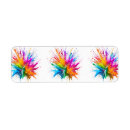 Search for splatter paint return address labels Rainbow