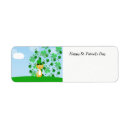 Search for cute shamrock return address labels Shamrocks