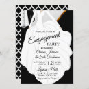 Search for beautiful engagement party invitations Black and white