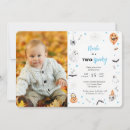 Search for the spooky one birthday invitations Baby boy