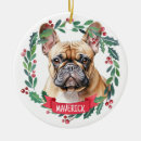 Search for frenchie christmas tree decorations Pet