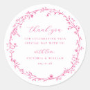 Search for round pink wedding stickers Elegant