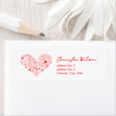 Search for cute valentines day return address labels Red