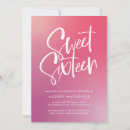Search for ombre sweet 16 invitations Pretty