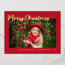 Search for love christmas cards Gold foil