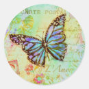Search for vintage butterfly stickers Green