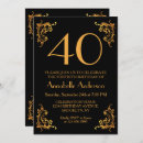 Search for retro 40th birthday invitations Fortieth