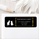 Search for black and white cat return address labels Modern