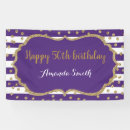 Search for purple and white banners Happy birthday