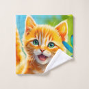 Search for kitten bath towels Tabby