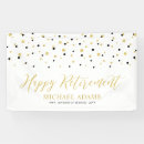 Search for retirement party banners Gold