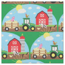 Search for cute farm animal fabric Tractor