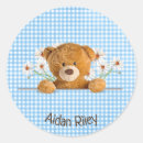 Search for blue gingham stickers Teddy bear